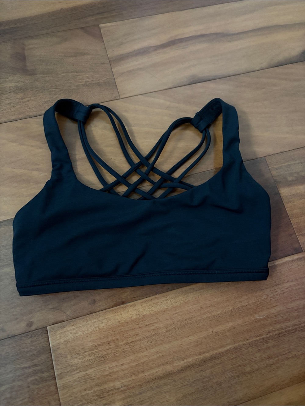 lululemon athletica Black Crisscross Back Sports Bra